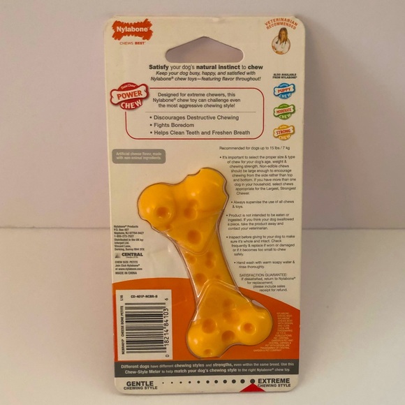 Nylabone Dura Chew Cheese Flavour For Dogs - Picture 2 of 3